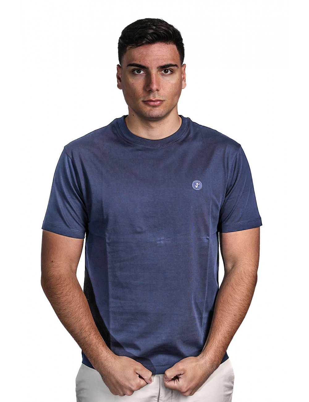 t-shirt save the duck UOMO BLU 90000 - DT1194M - BESY22 ADELMAR vista frontale