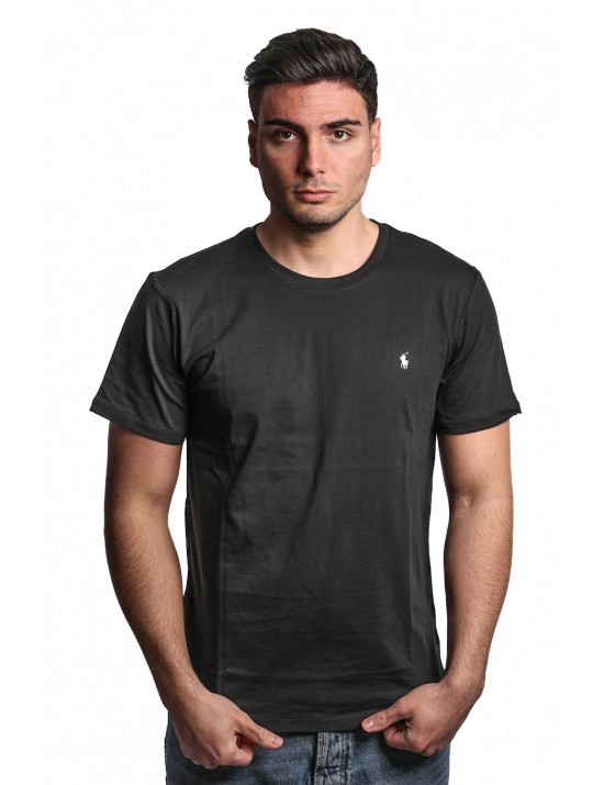 t-shirt polo ralph lauren UOMO BLACK - 714844756006 vista frontale