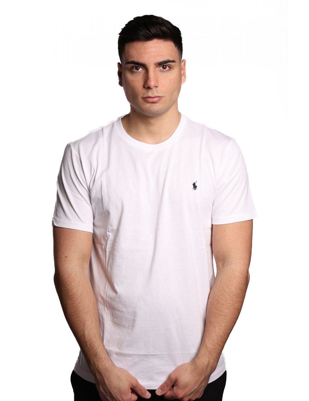 t-shirt polo ralph lauren UOMO WHITE - 714844756005 vista frontale