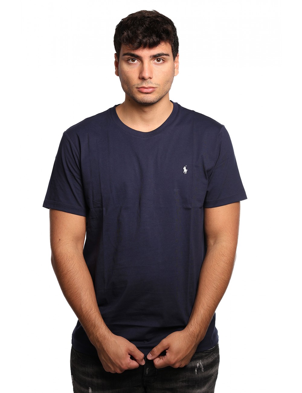 t-shirt polo ralph lauren UOMO NAVY - 714844756007 vista frontale