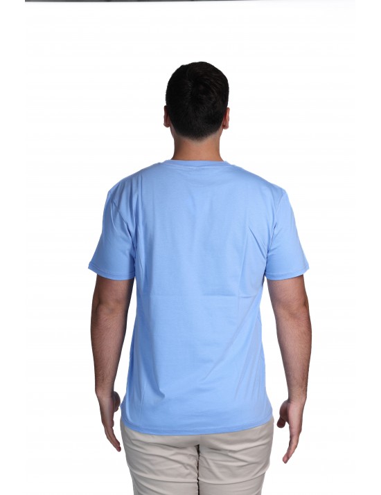 t-shirt moschino UOMO AZZURRA 0303 - V3A0701 - 9421 vista frontale