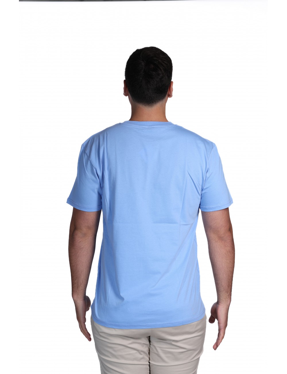 t-shirt moschino UOMO AZZURRA 0303 - V3A0701 - 9421 vista posteriore