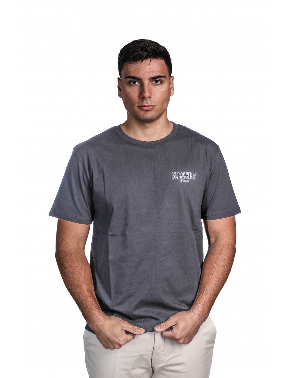 t-shirt moschino UOMO NERA 0555 - V3A0701 - 9421 vista frontale