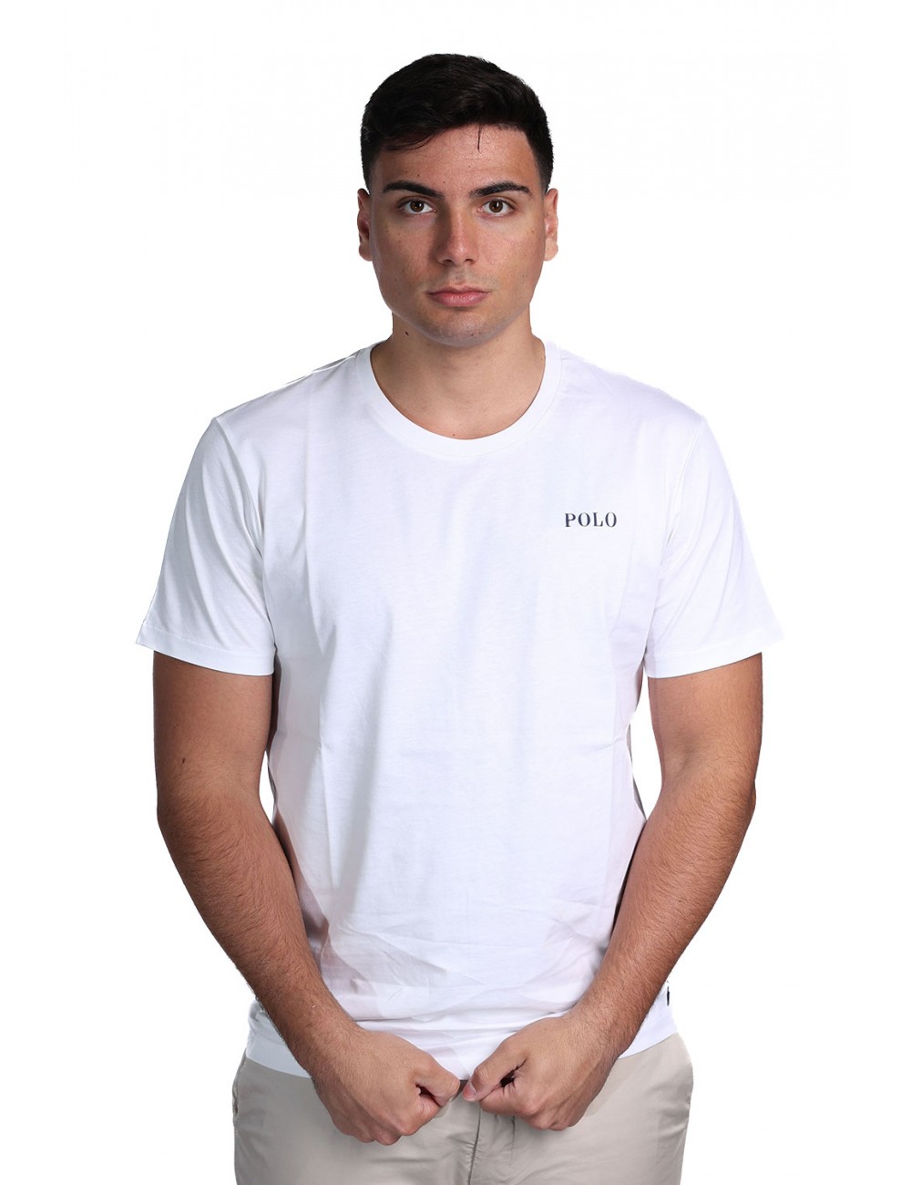 t-shirt polo ralph lauren UOMO WHITE - 714931650003 vista frontale