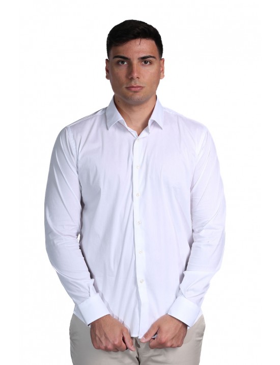 camicia alessandro lamura UOMO BIANCA 1 - SAM01 vista frontale