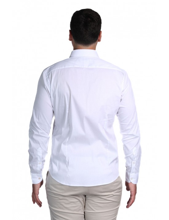 camicia alessandro lamura UOMO BIANCA 1 - SAM01 vista frontale
