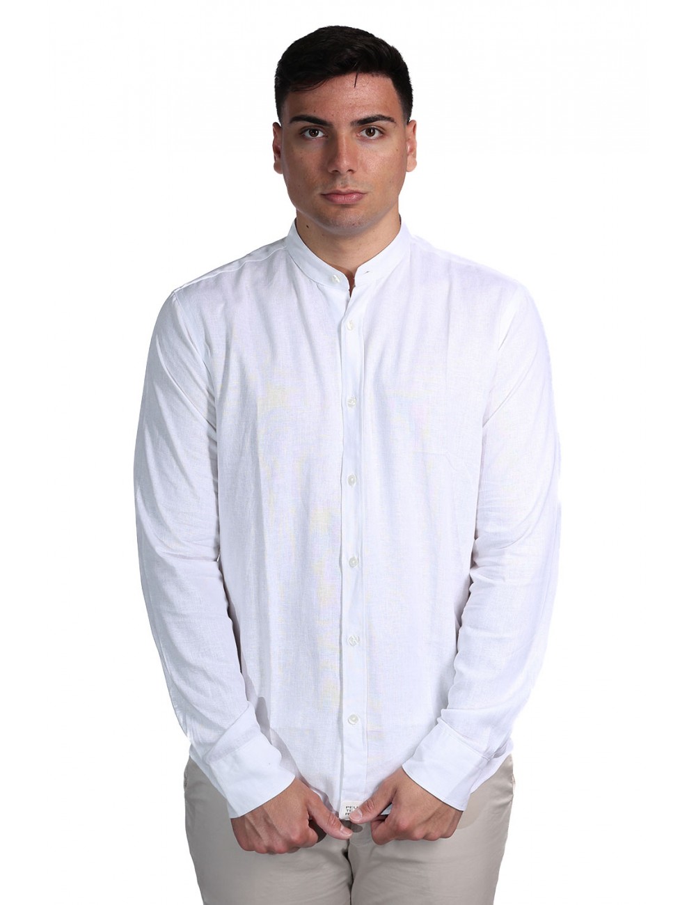 camicia in lino peuterey UOMO BIANCA 730 - GORDON LI - PEU5930 vista frontale
