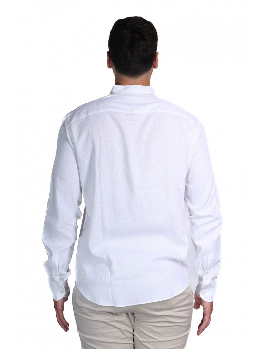 camicia in lino peuterey UOMO BIANCA 730 - GORDON LI - PEU5930 vista frontale