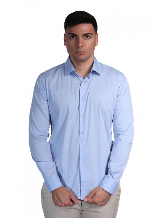 camicia alessandro lamura UOMO AZZURRA 4 - SAM01 vista frontale