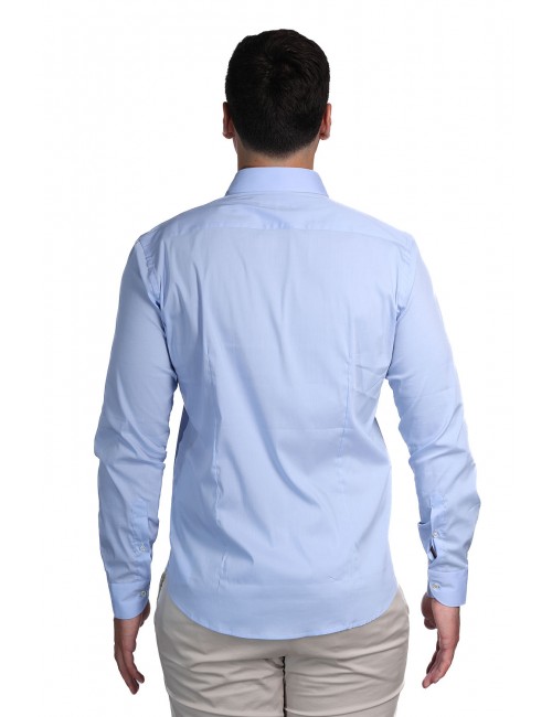 camicia alessandro lamura UOMO AZZURRA 4 - SAM01 vista posteriore