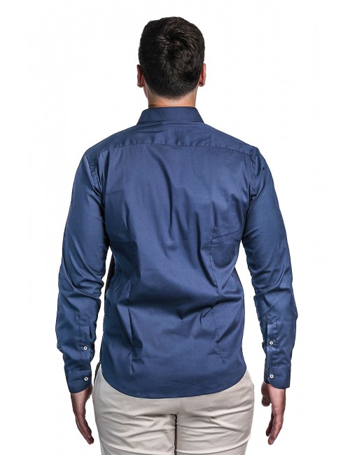 camicia alessandro lamura UOMO BLU 6 - SAM01 vista posteriore