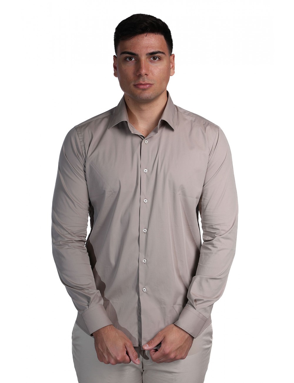 camicia alessandro lamura UOMO TORTORA 5 - SAM01 vista frontale