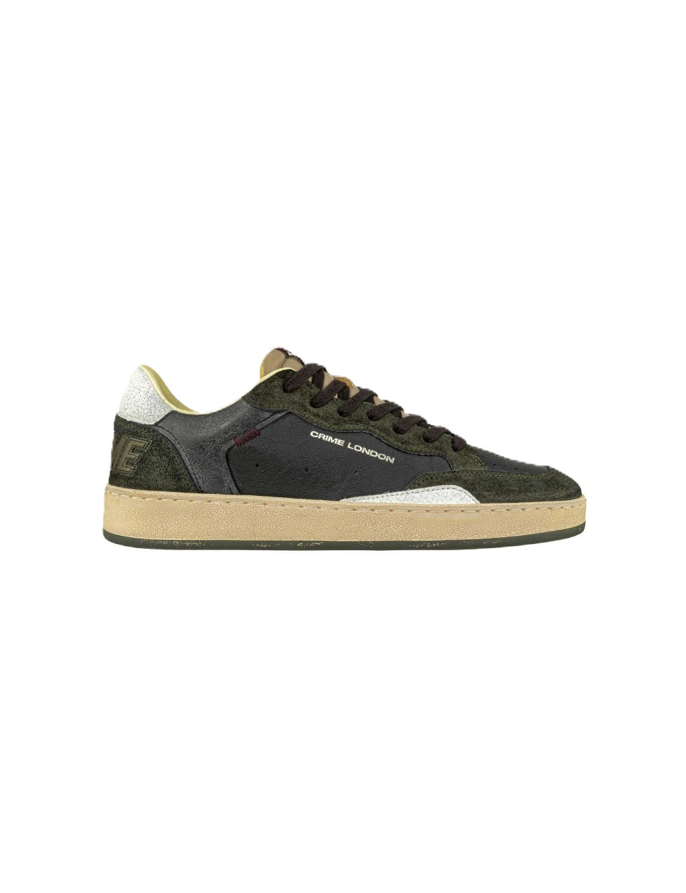 scarpe crime london UOMO NERE E VERDI - CHELSEA - 11204AA8.20 vista laterale