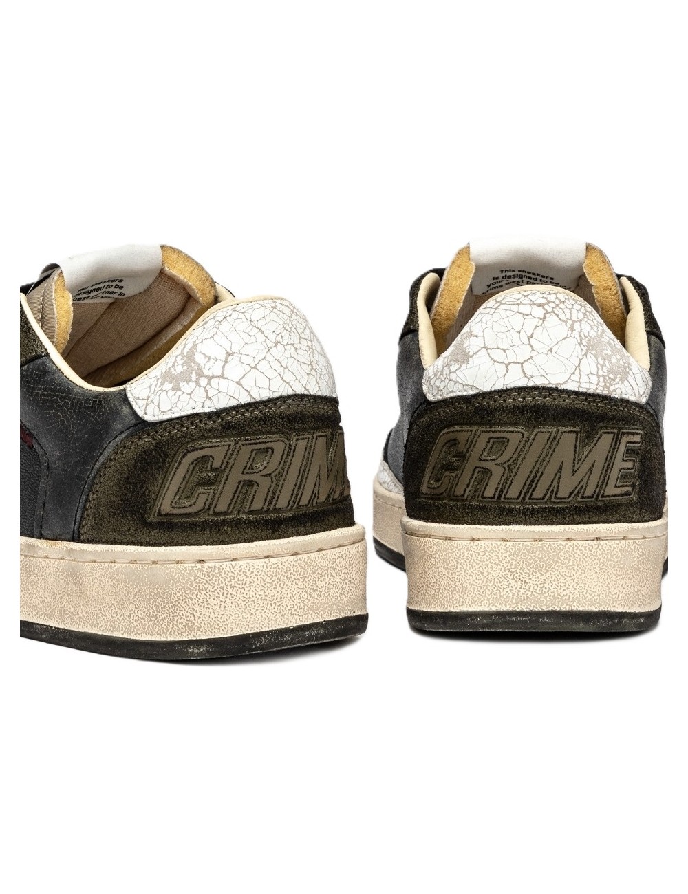 scarpe crime london UOMO NERE E VERDI - CHELSEA - 11204AA8.20 vista dettaglio posteriore