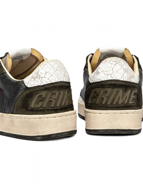 scarpe crime london UOMO NERE E VERDI - CHELSEA - 11204AA8.20 vista dettaglio posteriore