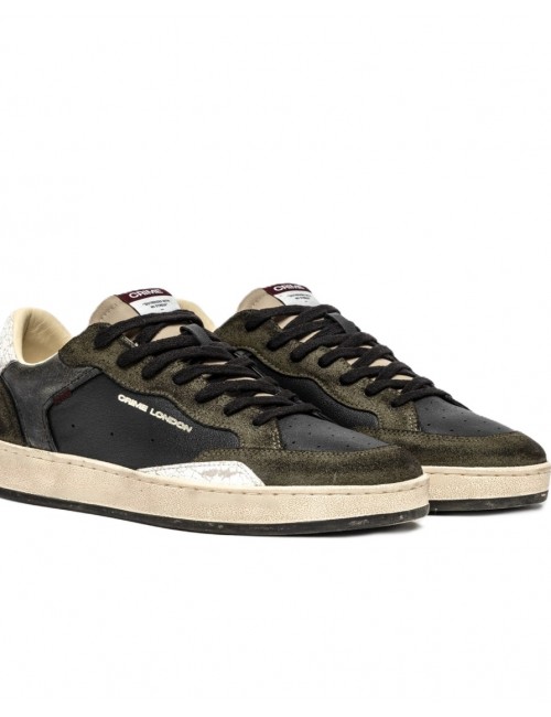 scarpe crime london UOMO NERE E VERDI - CHELSEA - 11204AA8.20 vista frontale 2