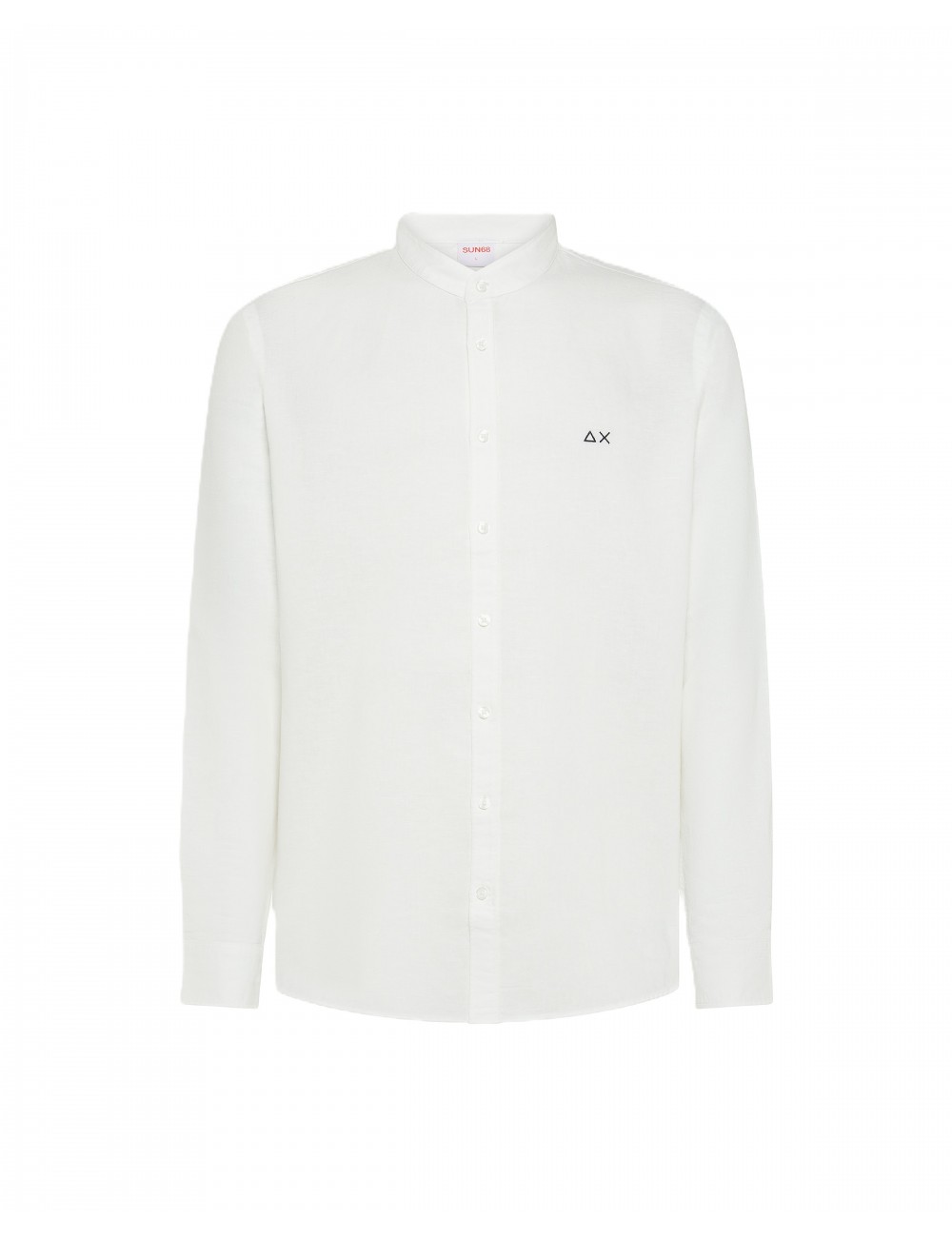 camicia in lino sun68 UOMO 01 BIANCA - S36107 vista frontale
