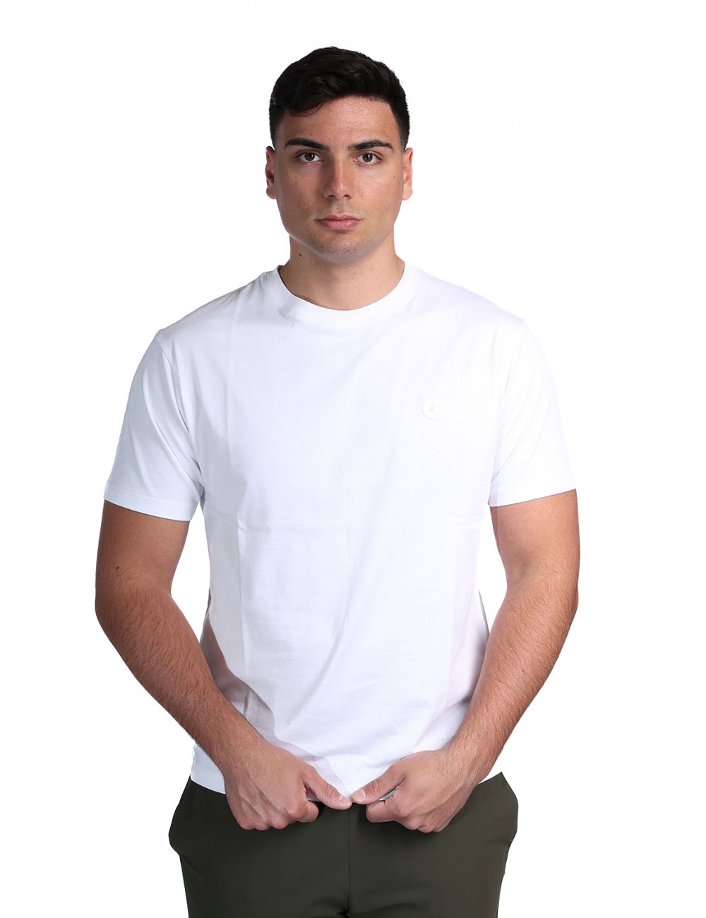 t-shirt save the duck UOMO BIANCA 00000 - DT1194M - BESY22 ADELMAR vista frontale