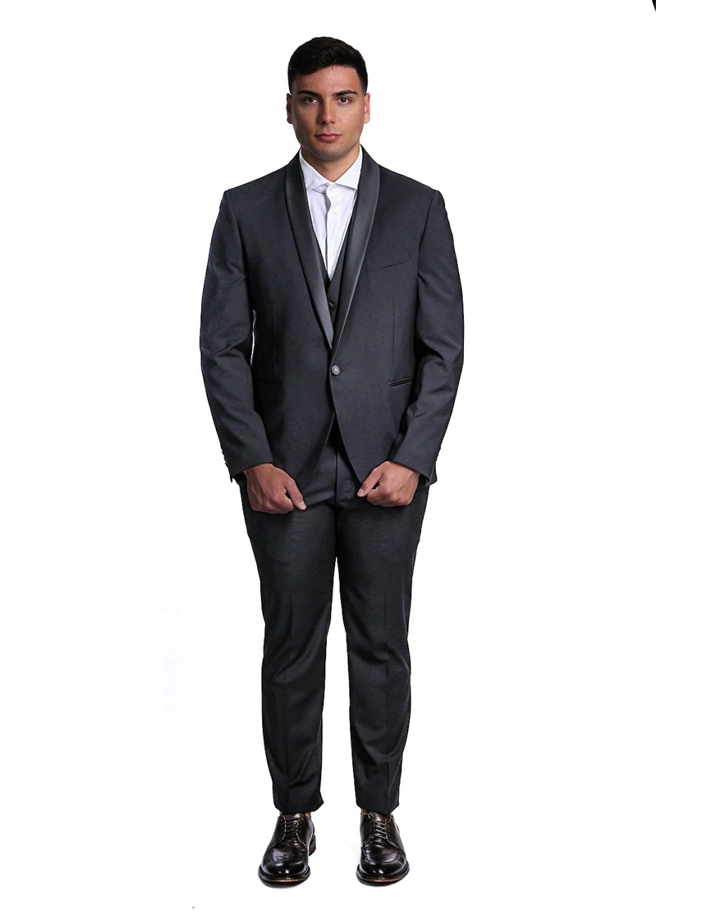 smoking bharnaba philosophy UOMO NERO - TEVERERASO - AB2123P vista frontale