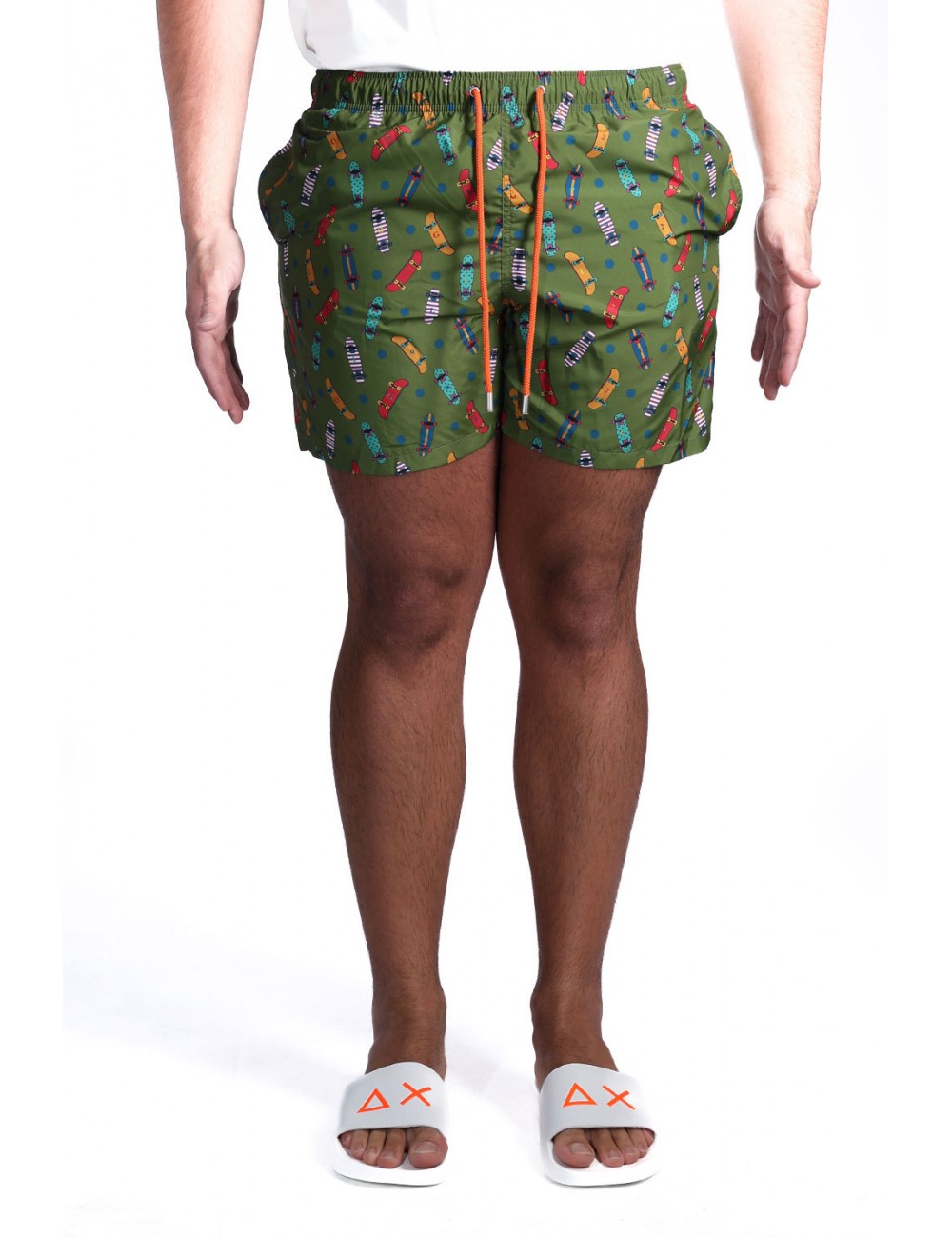 costume a pantaloncino gallo UOMO 14647 MILITARE - AP516786 vista frontale