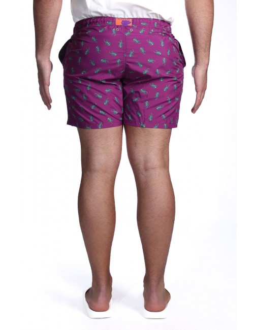 costume a pantaloncino gallo UOMO VIOLA 15626 STRELIZIA - AP516784 vista posteriore