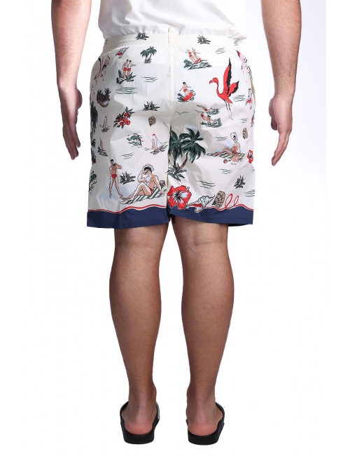 costume a pantaloncino dsquared2 UOMO AVORIO 108 - D7BM16930 vista posteriore