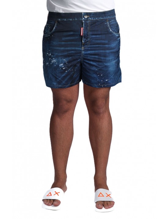 costume a pantaloncino dsquared2 UOMO BLU 427 - D7B626690 vista frontale