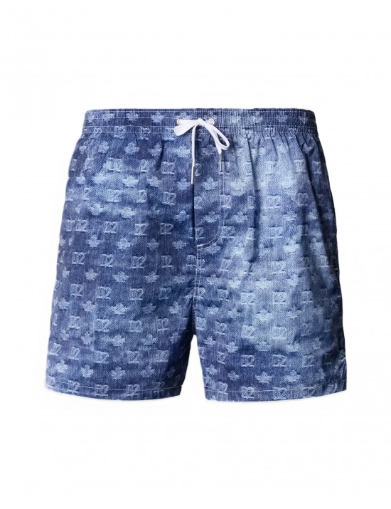 costume a pantaloncino dsquared2 UOMO BLU 454 - D7B626810 vista frontale
