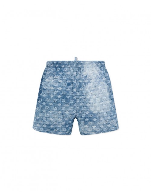 costume a pantaloncino dsquared2 UOMO BLU 454 - D7B626810 vista frontale posteriore