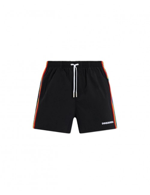 costume a pantaloncino dsquared2 UOMO NERO 001 - D7B626630 vista frontale 2