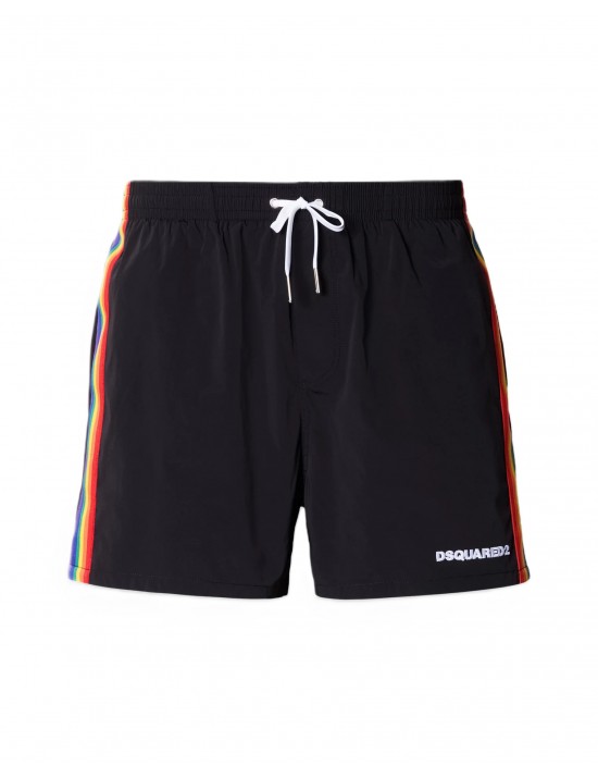 costume a pantaloncino dsquared2 UOMO NERO 001 - D7B626630 vista frontale