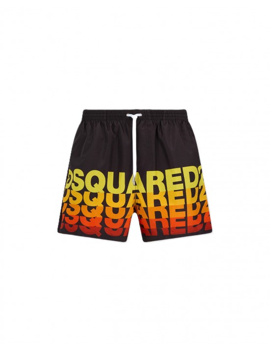 costume a pantaloncino dsquared2 UOMO NERO 001 - D7B626710 vista frontale