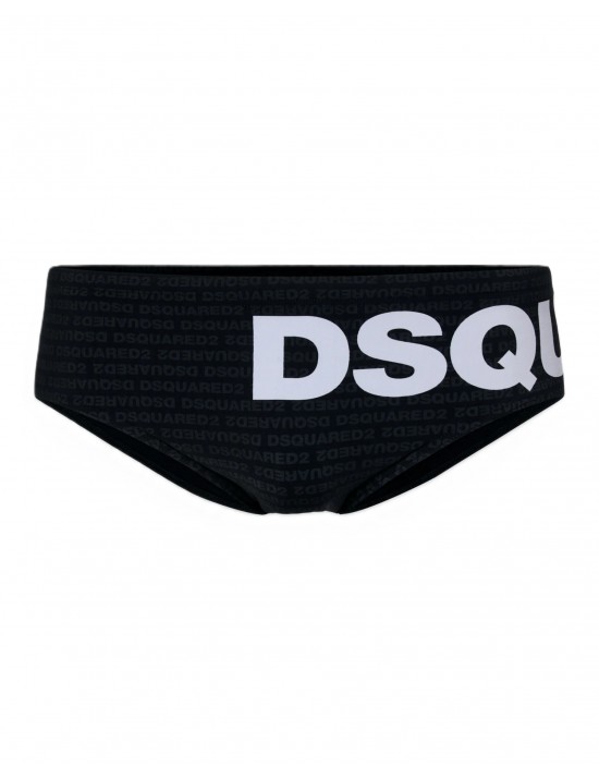 costume a slip dsquared2 UOMO NERO 010 - D7B2E6590 - vista frontale