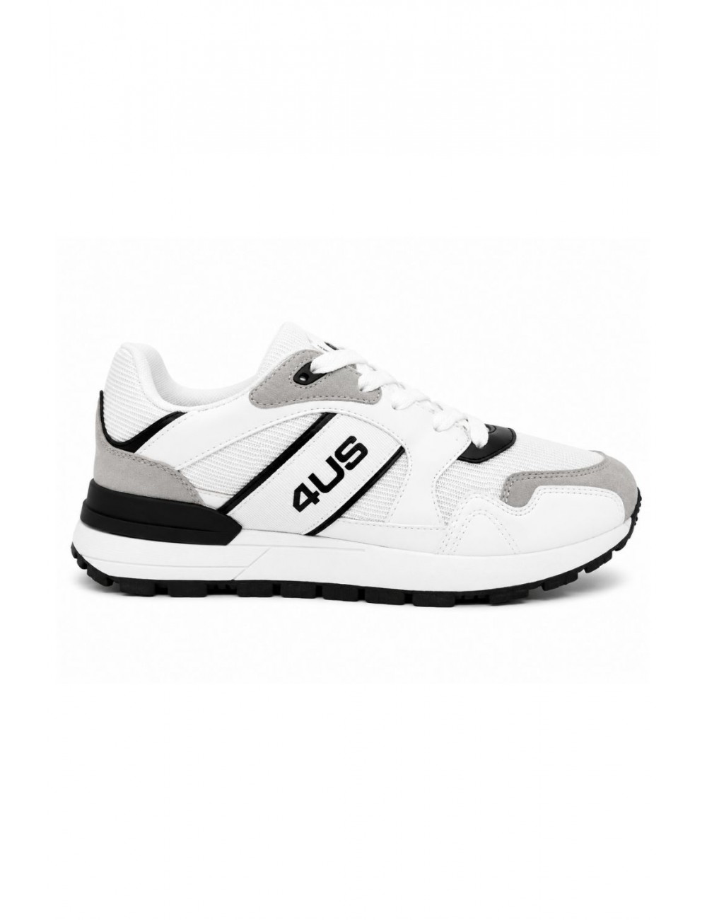scarpe 4us cesare paciotti UOMO 10 WHITE E BLACK - SNOOZE vista laterale