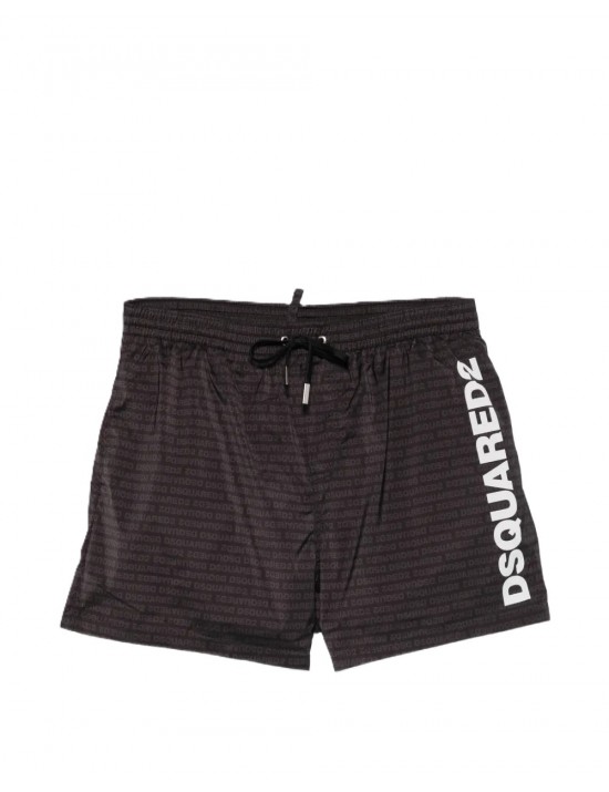 costume a pantaloncino dsquared2  UOMO NERO 010 - D7B646600 vista frontale