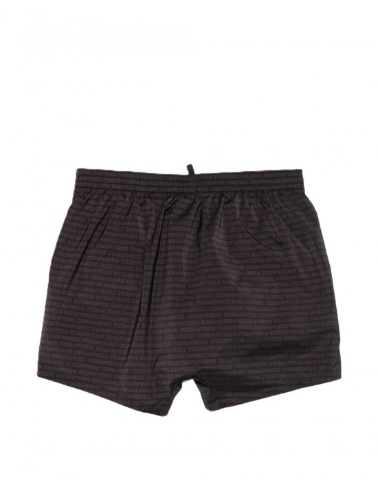 costume a pantaloncino dsquared2  UOMO NERO 010 - D7B646600 vista frontale