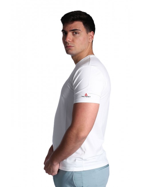 t-shirt peuterey UOMO BIANCA 730 - ZOLE 02 - PEU5470 vista laterale