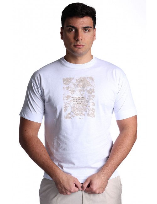 t-shirt gazzarrini UOMO BIANCA - TE241G vista frontale