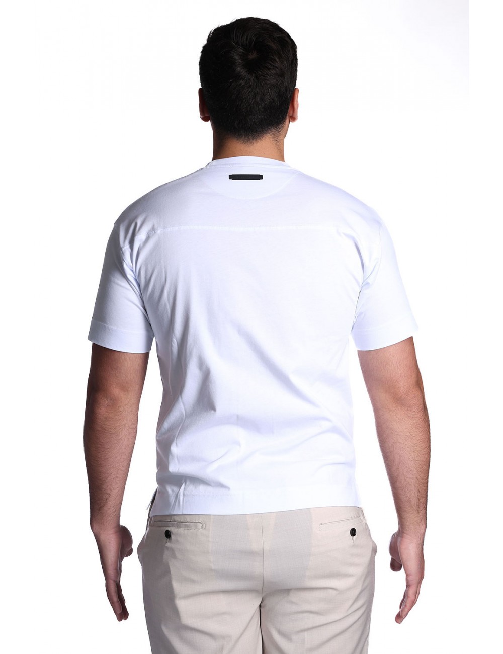 t-shirt gazzarrini UOMO BIANCA - TE241G vista posteriore