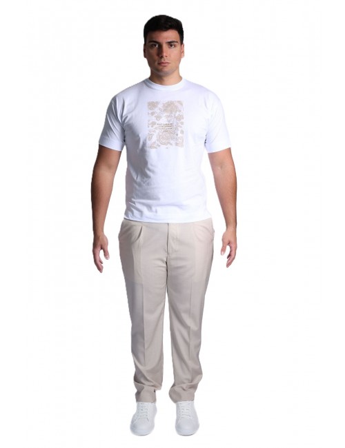 t-shirt gazzarrini UOMO BIANCA - TE241G vista completo frontale
