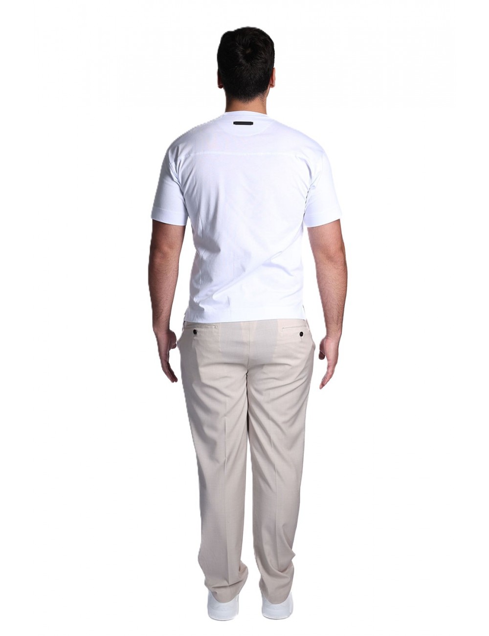 t-shirt gazzarrini UOMO BIANCA - TE241G vista completo posteriore