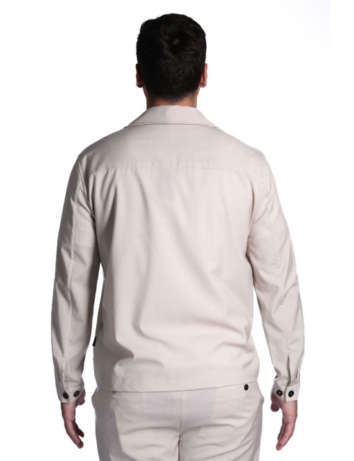 camicia gazzarrini UOMO BEIGE - GBE726G vista frontale