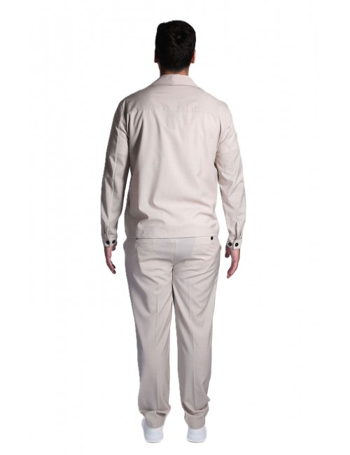 camicia gazzarrini UOMO BEIGE - GBE726G vista completo posteriore