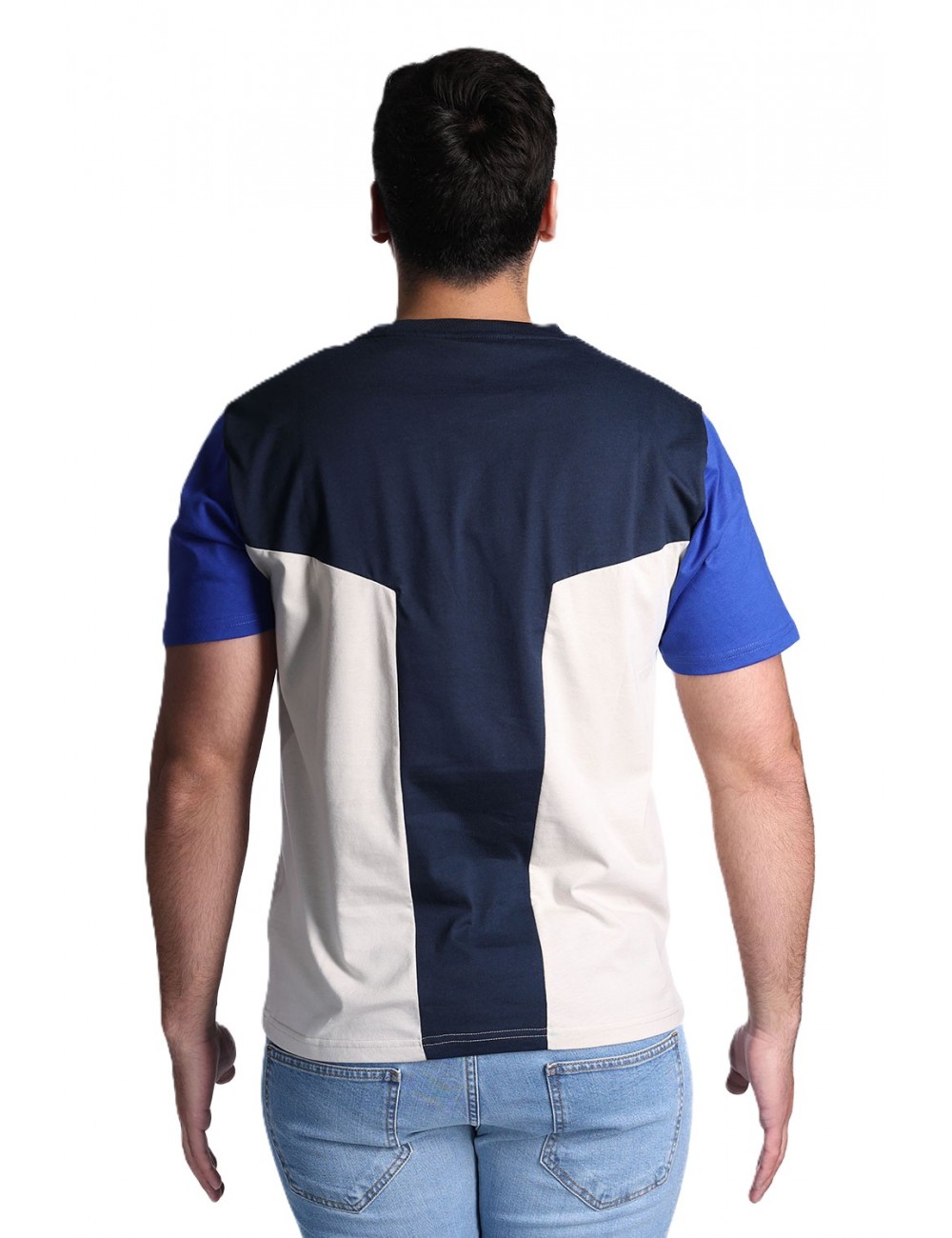t-shirt gcds UOMO DARK BLUE E BONE - C1MEQC038J101-788U vista posteriore