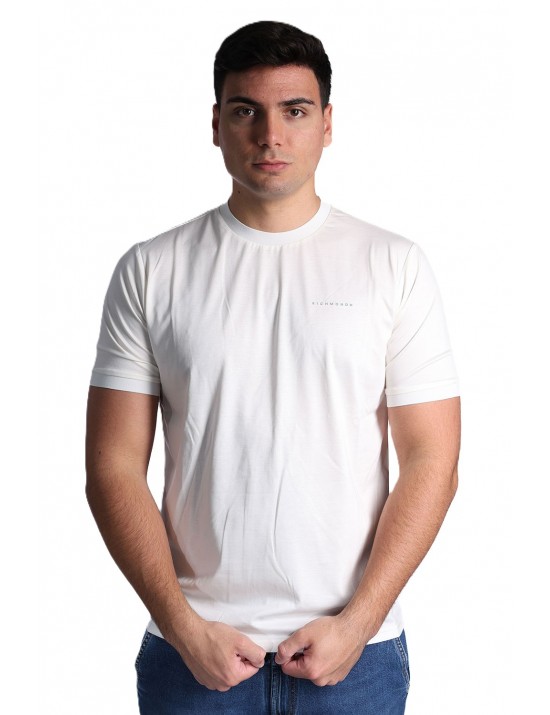 t-shirt john richmond UOMO PANNA OFF WHITE - UMP26076TS vista frontale