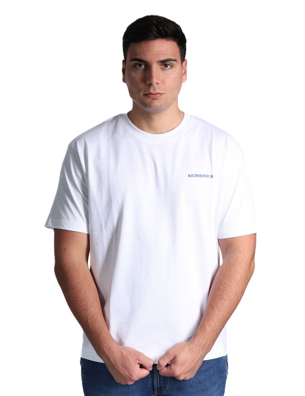 t-shirt john richmond UOMO WHITE - UMP26027TS vista frontale