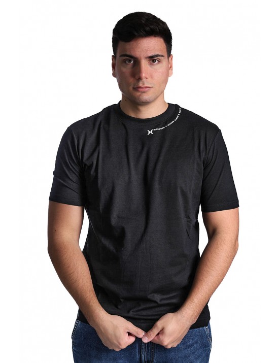 t-shirt john richmond UOMO BLACK - UMP26038TS vista frontale