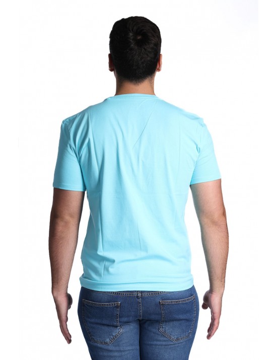 t-shirt guess UOMO AZZURRA A73B - F6GI09J1314 vista frontale