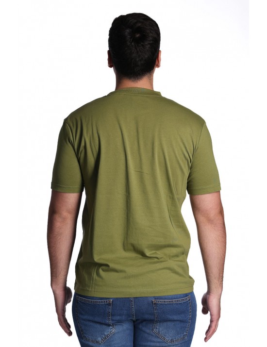 t-shirt john richmond UOMO VERDE MILITARE GREEN MAYFLY - UMP26018TS vista frontale