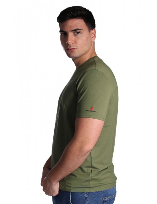 t-shirt peuterey UOMO VERDE MILITARE 471 - ZOLE 02 - PEU5470 vista laterale